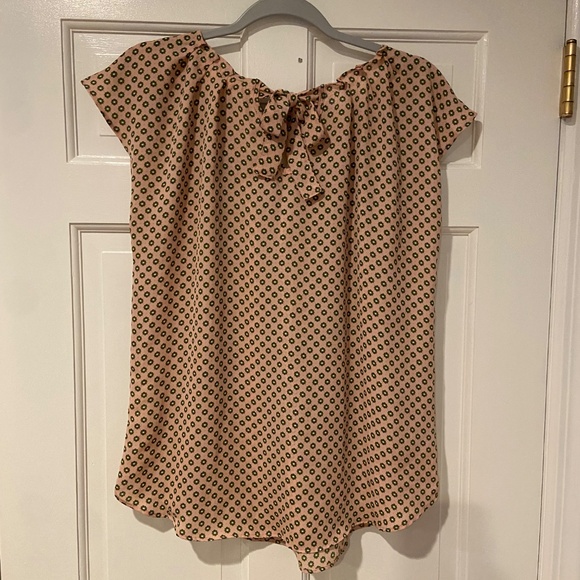 LC by Lauren Conrad Light Pink Floral Blouse with Bow Tie Back – Size Large - Picture 2 of 8